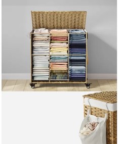 FLYN rattan szennyeskosár