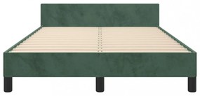 sötétzöld bársony ágykeret matrac nélkül 120 x 200 cm