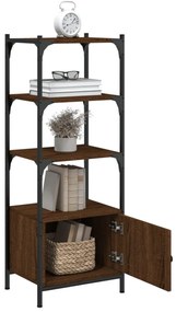 3 szintes barna tölgy szerelt fa könyvespolc 41 x 30 x 109,5 cm