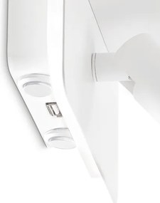 Ideal Lux - LED fali spotlámpa PIANO LED/10W/230V CRI 90 USB fehér