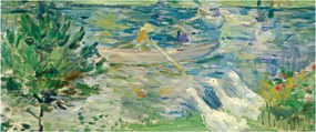 Kép - Berthe Morisot, Girl in a Boat with Geese, reprodukciók (120x50 cm)