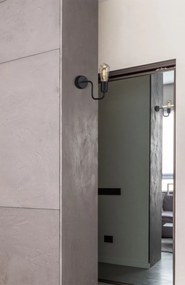 KAJA K-3893 SKADI Fekete Színű Fali Lámpa 1xE27 15W IP20