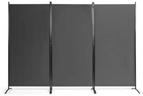 Mobil térelválasztó 260x180cm, szürke