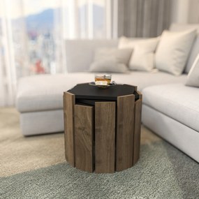 Dohányzóasztal Lori - Anthracite, Walnut