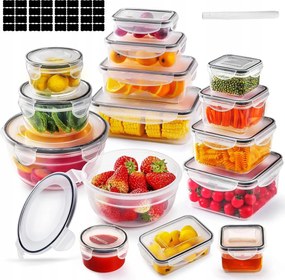 25 db-os Konyhai légmentesen záródó ételtároló doboz szett