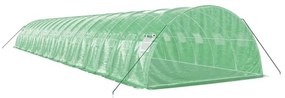 zöld acélvázas melegház 72 m² 18 x 4 x 2 m