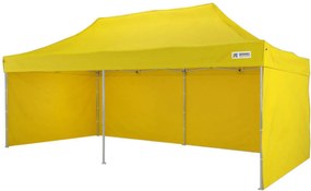Party sátor 3x6m - 3x6m plusz 3 oldalfal - sárga