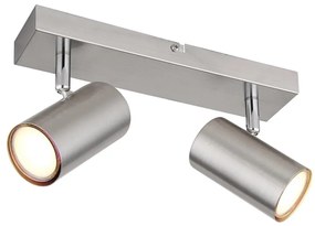 Globo 57911-2 - spotlámpa ROBBY 2xGU10/25W/230V matt króm