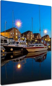 Vászonkép 70x100 Kikötő az éjszakában