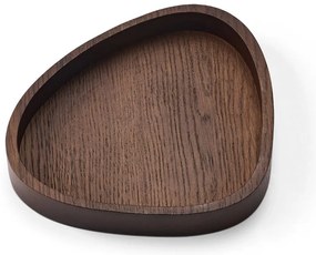 Barna dekoratív fa tárolódoboz 18x16x3 cm Curve M – LIND DNA
