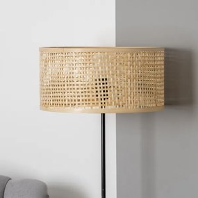 Brilagi - LED állólámpa CERIA 1xE27/40W/230V átm. 25 cm bambusz/fekete