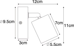 Ipari reflektor fekete fával, dönthető - Jeana