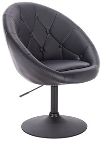 HC8516N Fekete modern műbőr szék fekete lábbal
