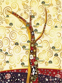 Flizelin fotótapéta Az élet fája Klimt Arany Modern 184x254 +ragasztó