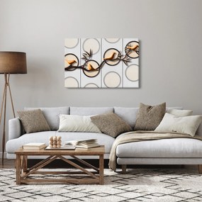 Művészi kép - Madarak egy ágon (90x60 cm)