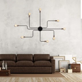 Truva N-701 fekete-bronz vas falilámpa