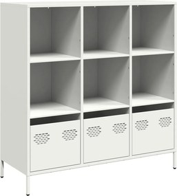 vidaXL fehér acél tálalószekrény 101,5 x 39 x 103,5 cm