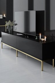 TV szekrény Lord - Black, Gold