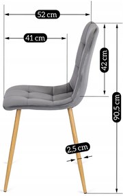 Szürke Bársony Étkezőszék. FREDY