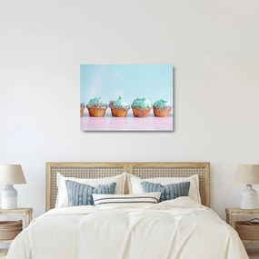 Cupcakes képe (üvegen) (70x50 cm)