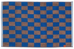 Kék-barna bio pamut fürdőszobai kilépő 50x80 cm Retro – Mette Ditmer Denmark