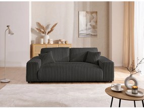 Sötétszürke kordbársony kanapé 213 cm Justin – Ropez