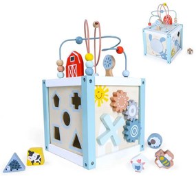 Fa oktatási kocka válogató építőkockákkal