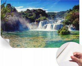 Fotótapéta Öntapadós Design Divatos Vízesés táj 416x254 cm