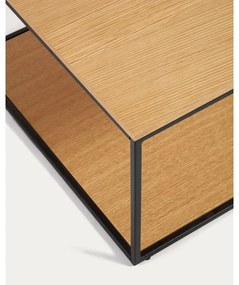 Natúr színű dohányzóasztal tölgyfa dekoros asztallappal 60x110 cm Yoana – Kave Home