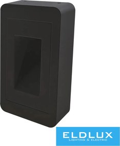UNIVERSO Lábazati LED lámpatest 12w 1000lm 3000k 120° IP65 fekete 160x90x36mm