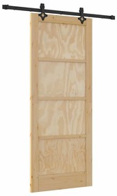 Csúszó Ajtó Készlet ORKDAL Természetes és fekete 83 x 202 cm