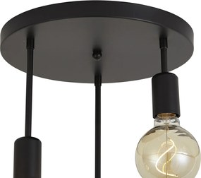 Modern mennyezeti lámpa fekete 3-lámpás - Facil