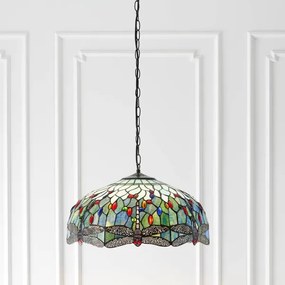 Endon 66148 - Tiffany DRAGONFLY láncos csillár 3xE27/60W/230V, átm. 50 cm