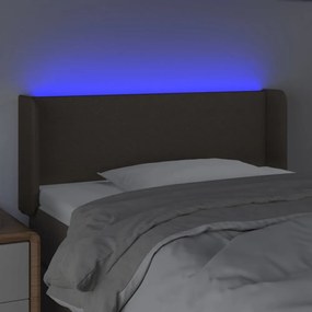 tópszínű szövet LED-es fejtámla 93 x 16 x 78/88 cm
