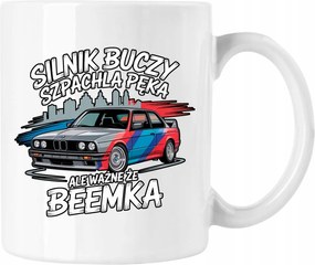 Bögre bögre motoros autó fehér 330ml