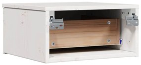 Éjjeli asztal fiókkal Fehér 37 x 35 x 18.5 cm Tömör fenyőfa