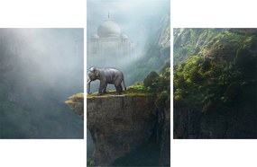 Kép - Az elefánt a Taj Mahal tetején (90x60 cm)