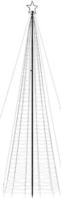 kék LED karácsonyfa tüskékkel 1534 LED 500 cm