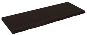 sötétbarna kezelt tömör tölgyfa asztallap 160x60x(2-6) cm