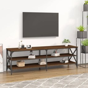 barna tölgy színű szerelt fa TV-szekrény 160 x 40 x 50 cm