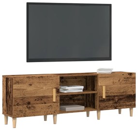 TV Szekrény Régi Fa 150x30x50 cm Műanyag Fa
