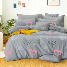 Pamut ágynemű Homa ROMEA GREY 7 részes 140X200 cm