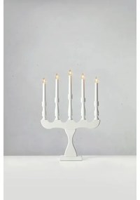 Markslöjd 706278 - Karácsonyi gyertyatartó SVANEHOLM 5xE10/3W/230V fenyő/fehér