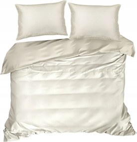 Ágyneműhuzat 160X200 pamut-szatén krémszínű 70X80/X2