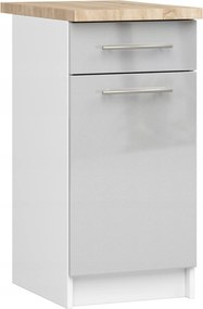 Olivia szekrény S40 SZ1 Asztallap Fehér Metál Fényes Akd