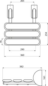 Ridder Ridder, HANDICAP összecsukható zuhanyülőke 36x25cm, fehér, A140101