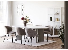 Bosaro tükör, plüss, fehér, 80x54 cm