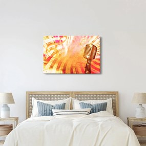 Kép - Retro mikrofon (90x60 cm)