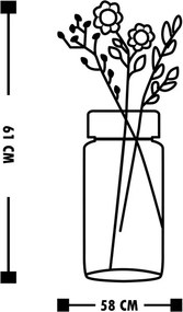 Flower fém fali dekoráció, 58×61 cm
