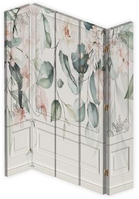 Gario Paraván Pasztell virágok Méret: 180 x 170 cm, Kivitelezés: Forgó paraván 360°